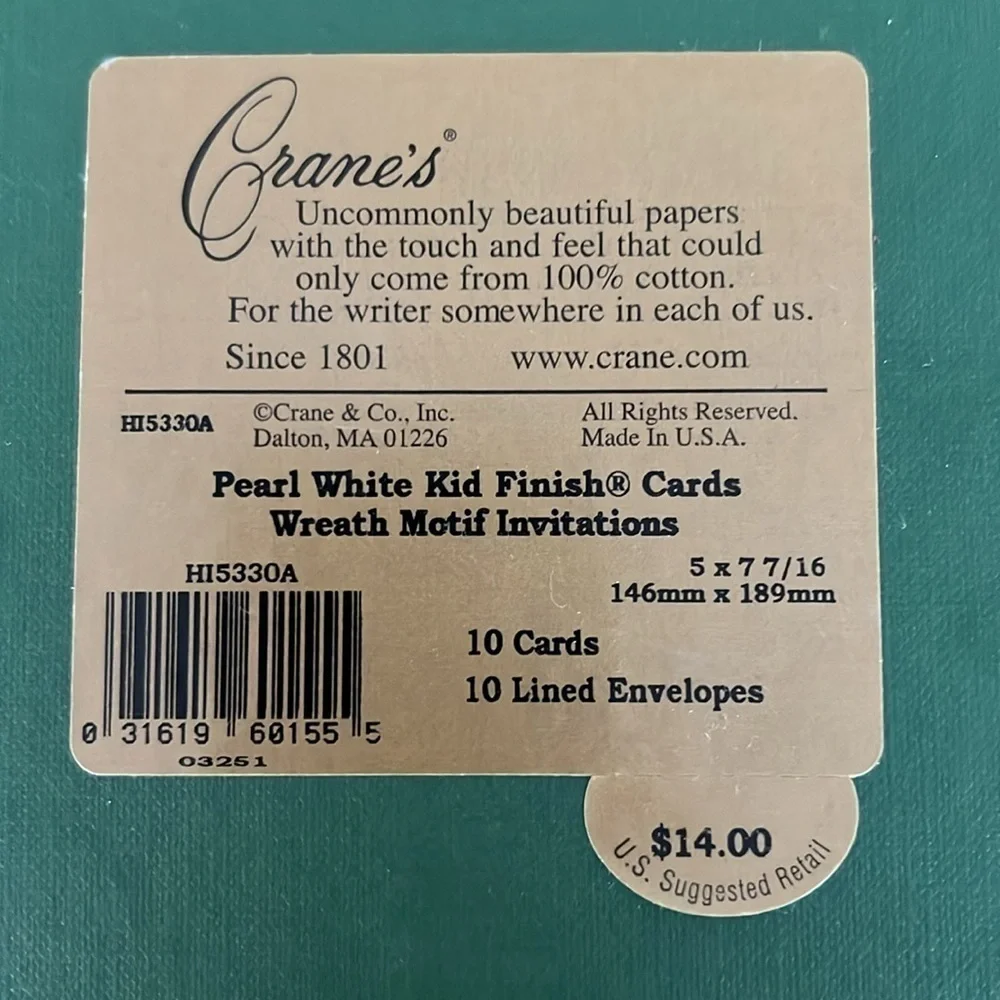 Crane’s A Holiday Party Invitations set of 10 new open box